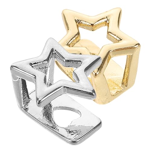 Hemobllo 2 Stück Teiliges Zahnschmuck Sternförmig Glatte Oberfläche Hip Hop Zähne für Halloween Party Fotorequisiten Nachtleben Bühnenauftritte von Hemobllo