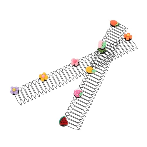 Hemobllo 2stücke Junge Mädchen Haarkamm Unsichtbare Haarnadeln Für Mädchenfrisuren Haar-accessoires Mit Blumen Und Fruchtmotiven Haar-fixierkamm Für Lockiges Haar Haarpflegezubehör von Hemobllo