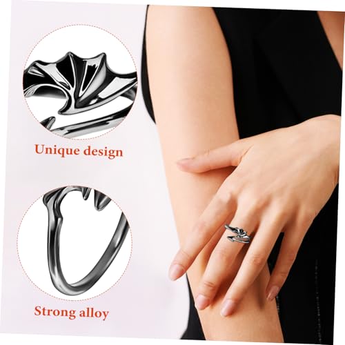 Hemobllo 2 Stück Verstellbare Partner Ringe aus Legierung und Teufel Design Offene Versprechen Ringe für Damen und Herren als zu Besonderen Anlässen von Hemobllo