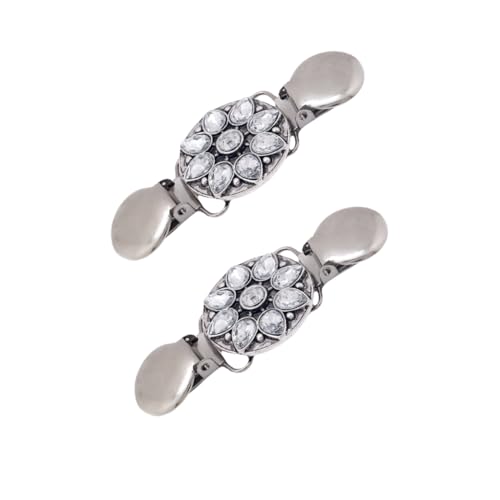 Hemobllo 2 Stück Vintage Broschen Clip aus Stilvolle Cardigan Spange für Damen Eleganter Schal und Pulloverclip Modisches Accessoire für Kleidung und Strickjacken von Hemobllo