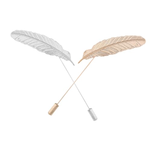 Hemobllo 2 Stück Vintage Broschen Herren Anstecknadeln für Hemd Revers Krawattennadeln und Anzug Accessoires Silber und Gold Stilvolle Schmuckpins für Jacken Taschen und Hüte von Hemobllo