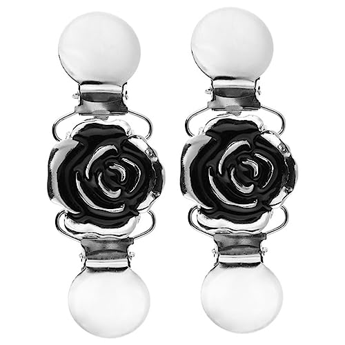 Hemobllo 2 Stück Vintage Cardigan Clips Blumenform mit Diamantbesatz Leichte Legierung Strickjacken und Schalhalter für Damen Vielseitiges Kleidungselement für Freizeit und Festliche von Hemobllo