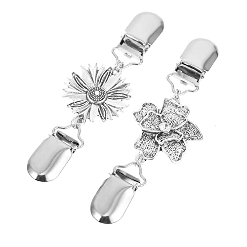 Hemobllo 2 Stück Vintage Schalclip Damen Retro Pullover Verschluss mit Brosche Design Vielseitiger Schalknopf für Strickjacke Kleid und Tasche Modisches Dekoratives Halstuch Accessoire von Hemobllo