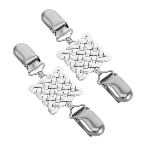 Hemobllo 2 Stück Vintage Sweater Clips für Damen Retro Strickjacken Klammern aus Metall Dekorative Schalverschluss Clips Vielseitig Einsetzbar für Pullover Cardigans und Schals Elegantes von Hemobllo