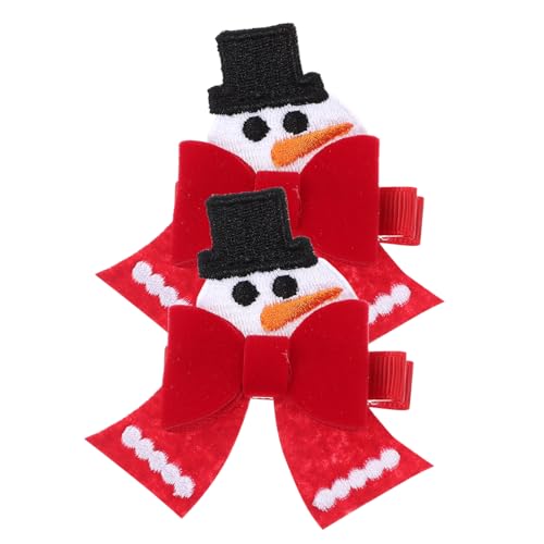 Hemobllo 2 Stück Weihnachten Haarschmuck Schleifen Haarspangen für Mädchen Leicht Langlebig Festlich Niedlich Haarklammern für Party Karneval Cosplay von Hemobllo