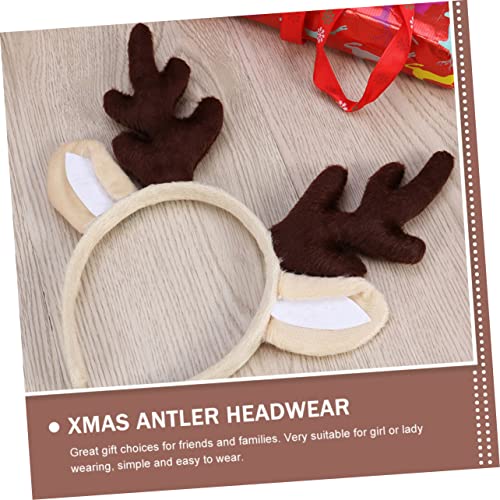 Hemobllo 2 Stück Weihnachts Hirschgeweih Haarreif Antler Hair Accessories Party Deko Stirnband Damen Mädchen Festlicher Haarschmuck Weich und Rutschfest für Xmas Feiern von Hemobllo