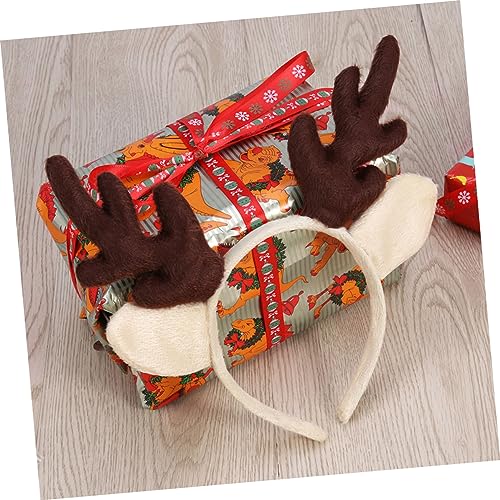 Hemobllo 2 Stück Weihnachts Hirschgeweih Haarreifen in und Kaffee Leichtes Langlebiges Rentier Kostüm Accessoire für Xmas Party Rutschfest und Komfortabel für Damen und Mädchen von Hemobllo