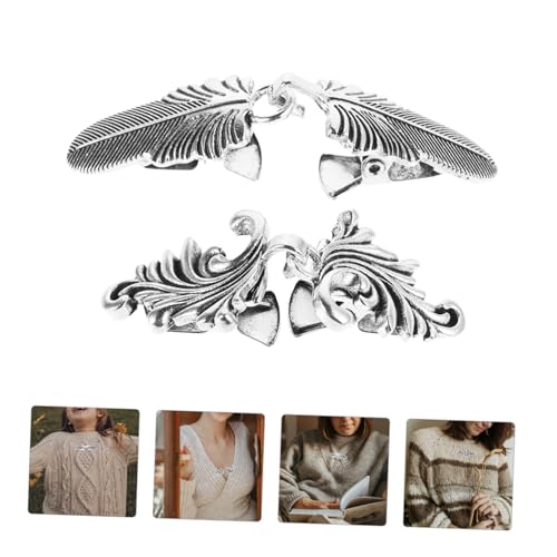 Hemobllo 2 Stück Zinklegierung Cardigan Clips Vintage Pullover Clips Strickjacken Schmuckschließen Damen Kleiderclips Dekorative Kleidungsaccessoires Langlebig von Hemobllo