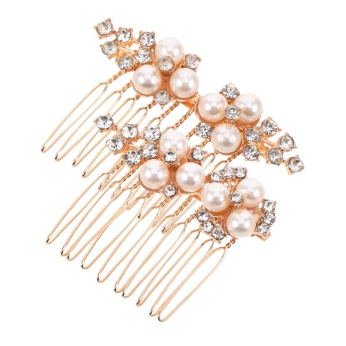 Hemobllo 2 Stücke Künstliche Perlen Blumen Braut Haar Kamm Dekorative Seite Kamm Hochzeit Frisuren Kopfschmuck Für Hochzeit Schmuck Zubehör von Hemobllo
