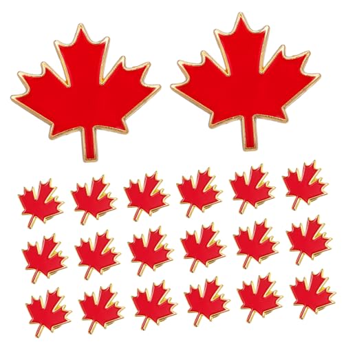 Hemobllo 20 Stück Teiliges Maple Leaf Broschen Metall Anstecknadeln mit Ahornblatt Langlebige Kleidungsbroschen für Alltag und Festliche Anlässe Schmuckakzente für Damen und Herren von Hemobllo