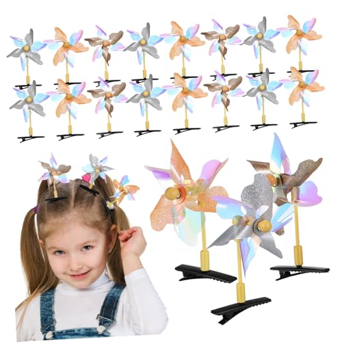Hemobllo 20Stücke Windmühlen Haarspangen mit Pailletten für Einzigartige Haaraccessoires für Partys Sicheres und Design Perfektes für Junge Damen von Hemobllo