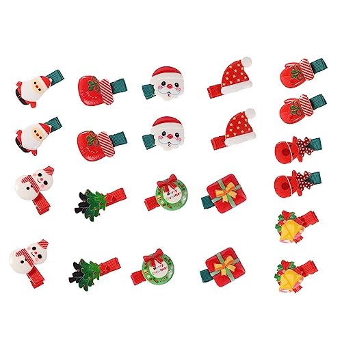 Hemobllo 22 Stück Teiliges Weihnachts Haarclip Bunte Acryl Haarspangen mit Weihnachtsbaum Bruchsicher Handgefertigt Festliche Haarschmuck für Mädchen Winterparty und Xmas Events von Hemobllo