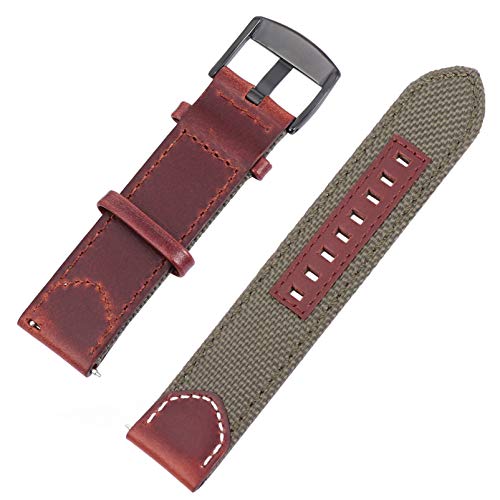 Hemobllo Uhrenarmbänder Gurt Schnallenarmband Trainingsuhrenarmband Männer Beobachten Armband Außenarmband Vintage Uhrenarmband Sportuhrband Lederuhr Klassisch Damen Nylon Catchring von Hemobllo