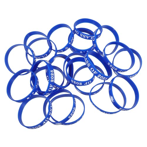 Hemobllo 24 Stück Teiliges Graduation Silicone Armbänder Class Of Abschlussfeier Partyzubehör Studentenarmband Erinnerungsstück für Frauen und Männer von Hemobllo