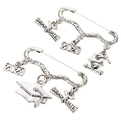 Hemobllo 2stücke Abschluss Brosche Pin Aus Legierung Dekorative Graduation Brosche Mit Anhängern Für Kleidung Rucksäcke Taschen von Hemobllo