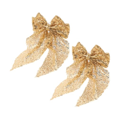 Hemobllo 2stücke Schmetterling Haarspangen Mit Schleife Für Damen Glitzer-haar-accessoire Pailletten-haarschleife Modische Haarnadel Zum Valentinstag Haarschmuck Mit Schleife Für von Hemobllo