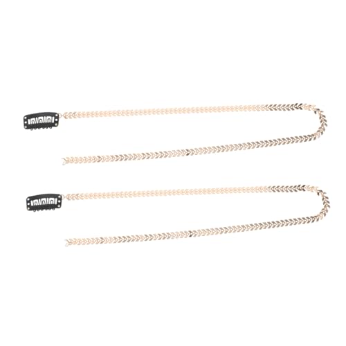Hemobllo 2stücke Weizenohr Haarkette Damen Französisch Vintage Haarschmuck Geflochtene Kette Schmuck Quaste Haaraccessoire Für Mädchen Frauen von Hemobllo
