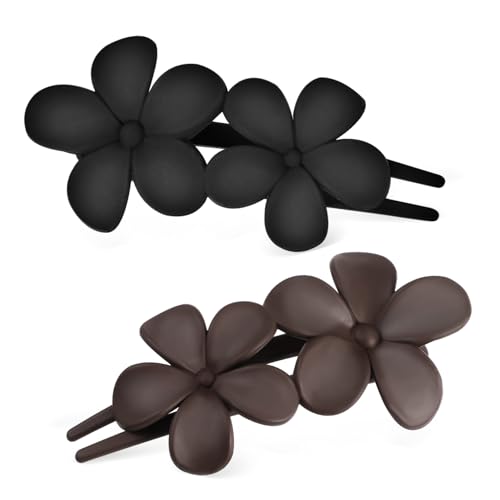Hemobllo 2stücke Blumen Haarklammern Aus Flache Haarclips Für Damen Mit Elegantem Blumendesign Party-haaraccessoires Für Dickes Haar Rutschfeste Haarkrallen Für Jeden Anlass von Hemobllo