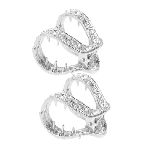 Hemobllo 2stücke Haarspangen Mit Strasssteinen Krallenclips Für Frauen Pferdeschwanzhalter Französische Spange Haarspange Für Kurzes Und Dickes Haar von Hemobllo