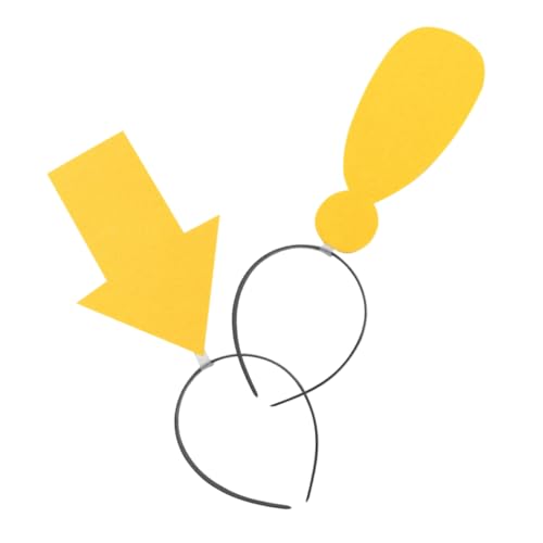 Hemobllo 2stücke Haarband Mit Gelbem Ausrufezeichen Verspieltes Haarschmuck Für Frauen Aus Stoff Für Partys Und Besondere Anlässe von Hemobllo