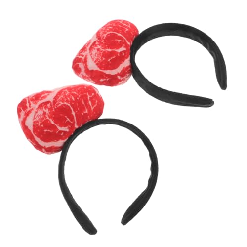 Hemobllo 2Stücke Lustige Fleischimitat Stirnbänder für Cosplay Partys und Fotoshootings Food Kopfbedeckung für Humorvolle Looks und Rollenspiele von Hemobllo