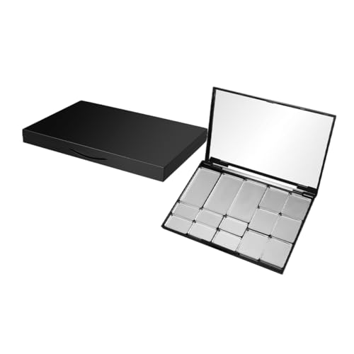 Hemobllo 2Stücke Magnetische Make Up Palette mit Spiegel Nachfüllbar für Lidschatten und Puder Eleganter DIY Organizer für Individuelles Make Up von Hemobllo