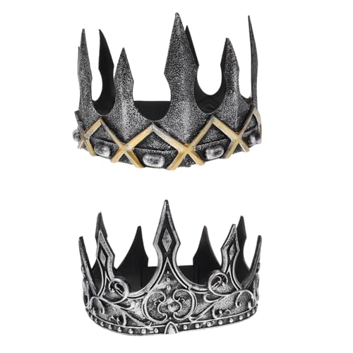 Hemobllo 2stücke Mittelalterliche Königskrone Aus Schaumstoff Für Halloween Cosplay Und Partydekorationen Authentisches Historisches Accessoire Für Damen Und Herren von Hemobllo