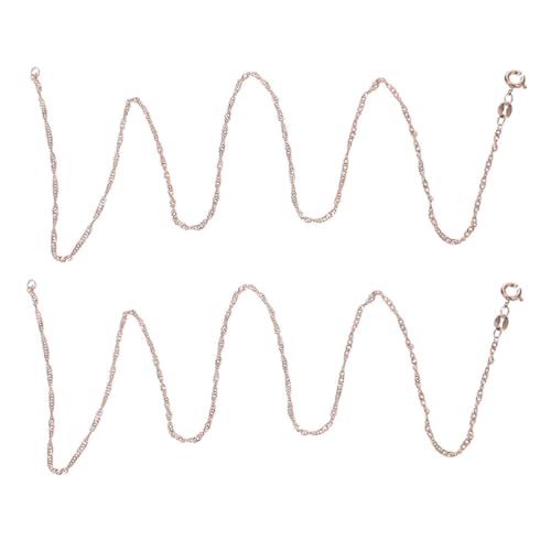 Hemobllo 2Stücke Roségold Wasserwellen Halskette DIY Kupferkette für Anhänger Langlebig Elegant für Individuelles Schmuckdesign Hemobllo 2Stücke Roségold Wasserwellen Halskette DIY Kupferkette für Anhänger Langlebig Elegant für Individuelles Schmuckdesign von Hemobllo
