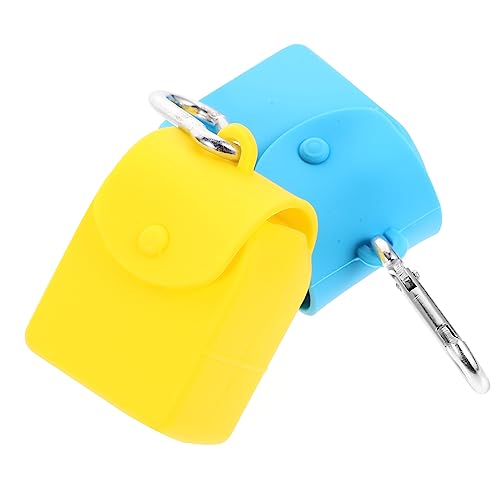 Hemobllo Silikon Aufbewahrungstasche 2 Stück Schlüsselanhänger Münzgeldbeutel Kopfhörer Organizer mit Haken für Schlüssel und Kleinigkeiten von Hemobllo