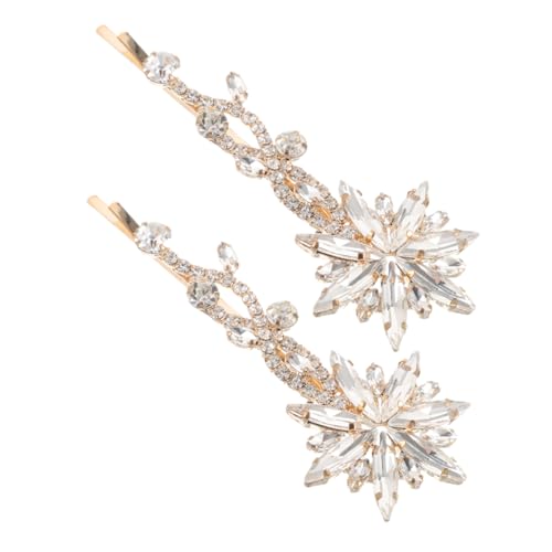 Hemobllo 2Stücke Strasshaarnadeln Vintage Haarklammern mit Schimmernden Strasssteinen für Hochzeiten Partys und Festliche Anlässe Eleganter Haarschmuck für Bräute und Damen von Hemobllo