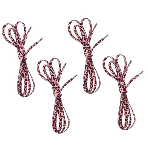 Hemobllo 2paare Flache Leoparden-schnürsenkel Lang Flexible Ersatz-schnürsenkel Für Damen-sneaker Und Stiefel Modische Schnürsenkel von Hemobllo