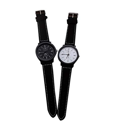 Hemobllo 2stücke Modische Partneruhr Quarz Armbanduhr Mit Verstellbarem Band Für Studenten Und Schwarz Und Weiß Stilvolle Uhr Für Jeden Anlass Bequem Und Langlebig von Hemobllo