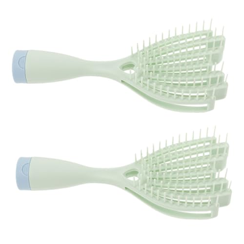 Hemobllo 2stücke Haarbürste Mit Breiten Borsten Und Massagefunktion Kompakt Und Tragbar Für Reisen Entwirrungskamm Für Kleinkinder Und Frauen Mit Integriertem Spiegel Für Styling von Hemobllo