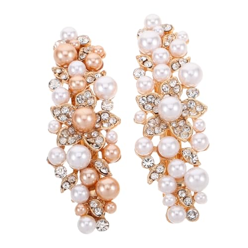 Hemobllo 2stücke Haarspangen Mit Kristallen Aus Dekorative Haarschmuck Für Damen Perlen-haarspangen Mit Funkelnden Seitliche Haarkämme Für Verschiedene Frisuren von Hemobllo