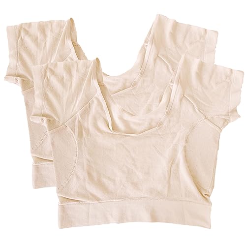 Hemobllo 2stücke Pack Waschbare Damen Schweißabsorber Vests Hautfarbene Unterhemden Für Trockene Braut Atmungsaktiv Elastisch Für Sommer Als Schweißschutz Und Geschenk von Hemobllo