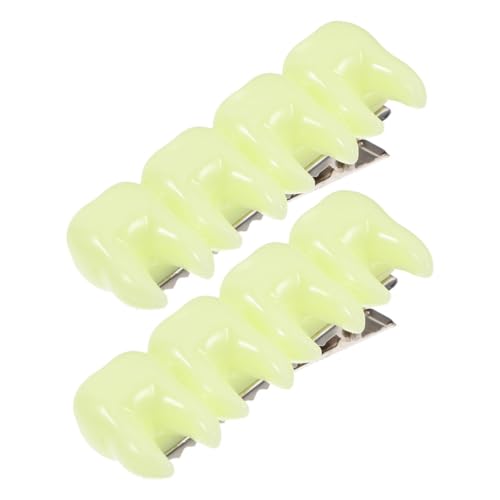 Hemobllo 2stücke Zahn-haarspangen in Neongrüner Farbe Haarklauen-clips Aus Abs Und Eisen Für Halloween Partys Damen Und Mädchen Mit -design von Hemobllo