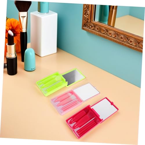 Hemobllo 3 Sätze Tragbares Teiliges Mini Make Up Pinsel Set mit Integriertem Spiegel Multifunktionale Pinsel für Foundation Puder und Lidschatten Kompakt und Leicht für Reisen und Hemobllo 3 Sätze Tragbares Teiliges Mini Make Up Pinsel Set mit Integriertem Spiegel Multifunktionale Pinsel für Foundation Puder und Lidschatten Kompakt und Leicht für Reisen und von Hemobllo