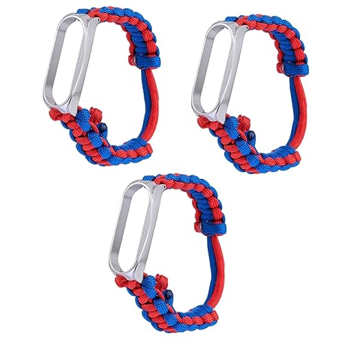 Hemobllo 3 Stück Armbanduhren Für Herren Nylon-Uhrenarmbänder Für Herren Herren-Armbänder Übungsuhr Für Damen Ersatz-Armband Geflochtene Armbänder Zinklegierung Ersatz-Uhrenarmband von Hemobllo