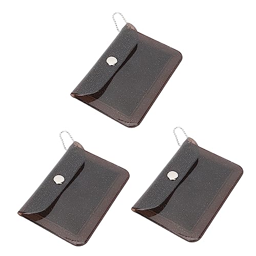 Hemobllo 3 Stück PVC Mini Geldbörse Transparent mit Glitzereffekt Kleine Karten und Münzaufbewahrung Langlebige PVC Material Schlichtes Design für Damen Outdoor Wallet Business Card von Hemobllo