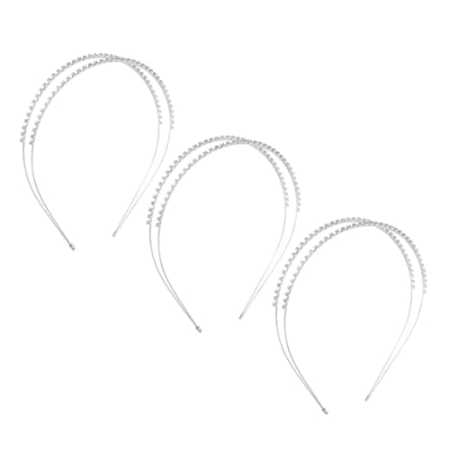 Hemobllo 3 Stück Teiliges Braut Haarband mit Doppelter Schicht Funkelnden Strasssteinen und Silbernem Glitzer Vielseitig Tragbar für Hochzeit Party und Festliche Anlässe Modisches von Hemobllo