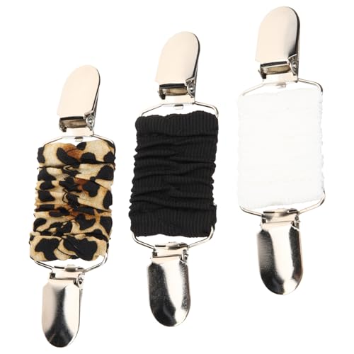Hemobllo 3 Stück Teiliges Shawl Clips für Damen Vielseitige Cardigan Kragen Clips in und Leopard zum Sicheren Fixieren von Strickjacken und Schals von Hemobllo