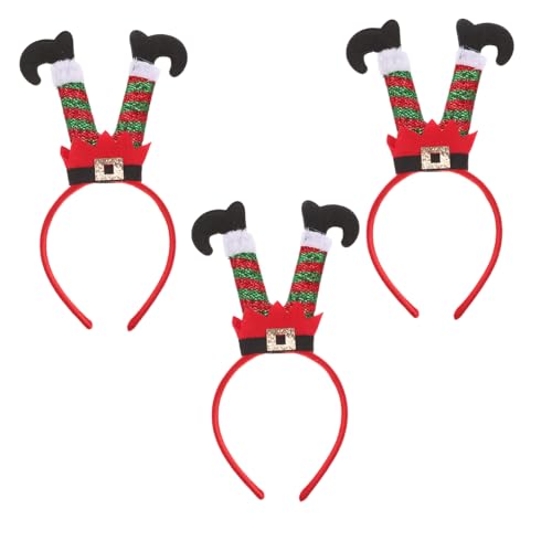 Hemobllo 3 Stück Teiliges Weihnachtsstirnband mit Lustigem Design Bequeme Haarschmuck für Erwachsene Festlicher Kopfschmuck für Xmas Partys und Karneval von Hemobllo