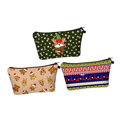 Hemobllo 3 Stück Weihnachts Kosmetiktaschen Eulen Vielseitige Schminktaschen mit Reißverschluss Langlebiges Material als Make Up Organizer Stiftetui und für Erwachsene Hemobllo 3 Stück Weihnachts Kosmetiktaschen Eulen Vielseitige Schminktaschen mit Reißverschluss Langlebiges Material als Make Up Organizer Stiftetui und für Erwachsene von Hemobllo