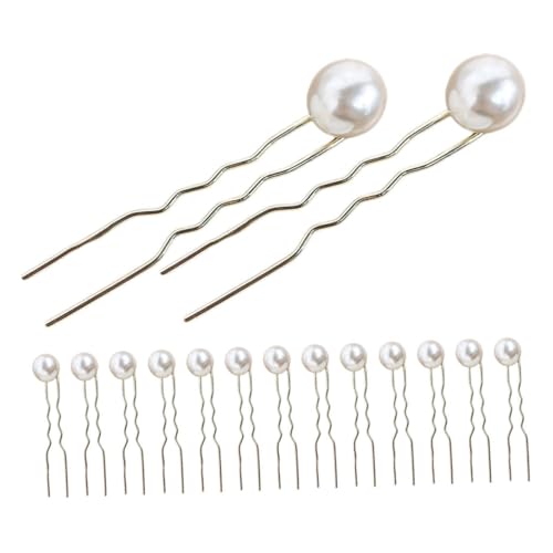 Hemobllo 30 Stück Teiliges Perlen Haarnadeln Braut Haarschmuck Clips Vielseitige Hochzeit Haarnadeln für Damen Langlebige Verblassungsresistente U Förmige Haarspangen Passend für von Hemobllo