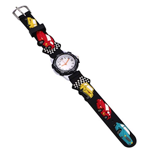 Hemobllo Kinderuhr Armbanduhr Kinder Watch armbanduhren Kinder wasserdichte Uhr armbanduhren für Kinder Autoliebhaber Geschenk Kinderauto Armbanduhr für Kinder Wagen Anschauen 3D PVC von Hemobllo