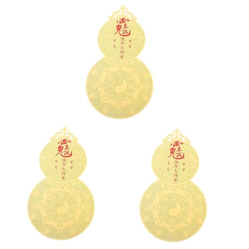 Hemobllo 3St Amulett der glücksbringer glucksbringer hülsenschraube handy sticker handyanhänger Aufkleber schmücken Geschenk im chinesischen Stil Glücklich Applikationen Ornamente Kupfer von Hemobllo