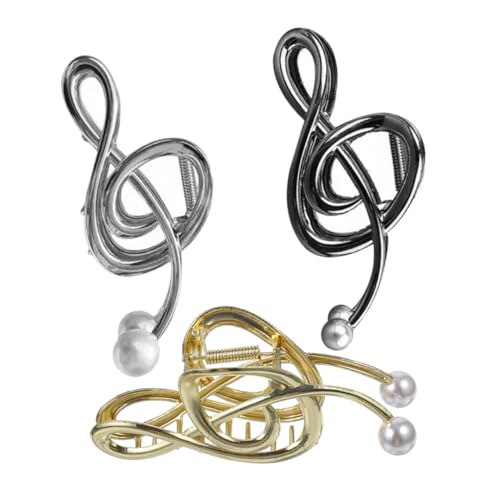 Hemobllo 3stücke Große Metall Haarklammern Mit Musiknoten-design Künstliche Perlen Dickes Haar-accessoire Damen-klammern Für Styling-tools Hemobllo 3stücke Große Metall Haarklammern Mit Musiknoten-design Künstliche Perlen Dickes Haar-accessoire Damen-klammern Für Styling-tools von Hemobllo