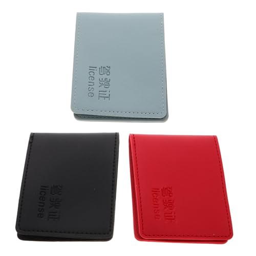 Hemobllo 3stücke Kunstleder-Halter Für Fahrzeugscheindokumente Auto-ausweishalter Organisationszubehör Für Autoinnenraum Und Langlebig von Hemobllo