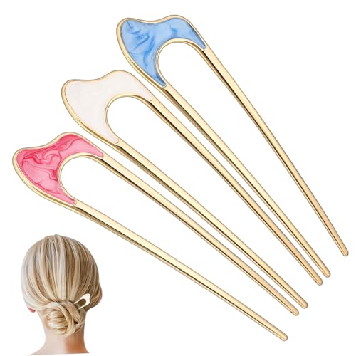 Hemobllo 3stücke U-förmige Französische Haarnadeln Dekorative Haarspangen Für Hochsteckfrisuren Fein Geformt Für Damen Bobby Pins Clip Haarspange Zubehör von Hemobllo