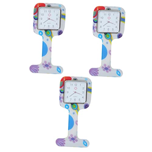 Hemobllo 3stücke Stylische Hängende Uhr Für Quadratische -taschenuhr Mit Zufälligen Druckmustern Langlebig Und Präzise Für Berufe von Hemobllo